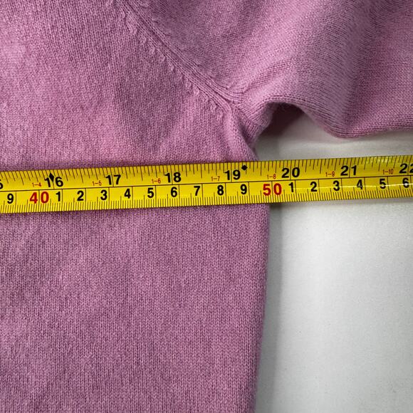 Grayson & Dunn 100% Cashmere Hooded Sweater Full Zip Up Soft Pink Size Large - Picture 6 of 8